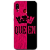 Samsung Galaxy A20 Kılıf Baskılı Kapak - Queen + 5D Tam Kaplayan Cam