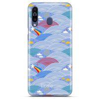 Alcatel 1S Kılıf Pastel Renkler (2) Kabı Mor Beyaz