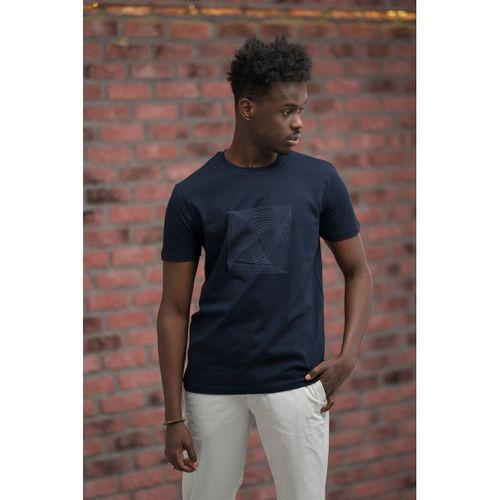 Slim Fit Pamuklu Önü Baskılı Sıfır Yaka T-Shirt