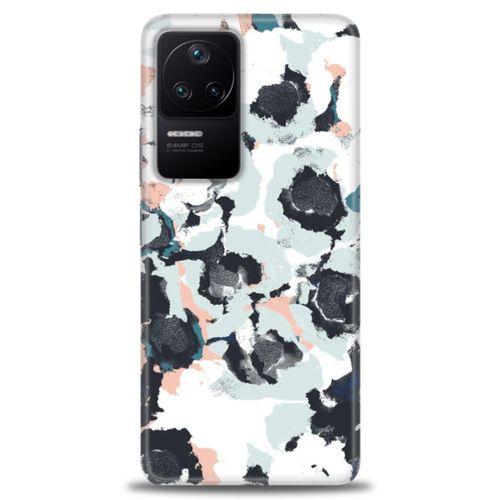 Xiaomi Poco F4 Kılıf HD Baskılı Kılıf - Sanatsal Siyah + Tam Ekran Koruyucu