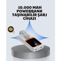 Kompakt 10000 Mah Powerbank – Dijital Göstergeli, Type-c Ve Lightning Uyumlu