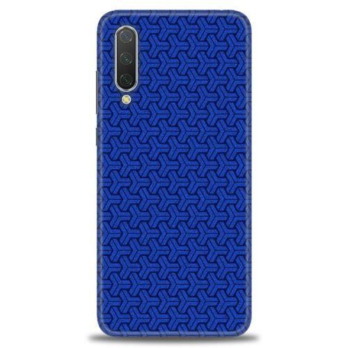Xiaomi Mi 9 Lite Kılıf HD Baskılı Kılıf - Mavi Örüntü + Tam Ekran Koruyucu