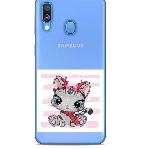 Zoologix (67) Samsung Galaxy A40 Şeffaf Kılıf Silikon Desenli