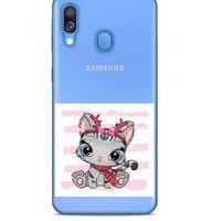 Zoologix (67) Samsung Galaxy A40 Şeffaf Kılıf Silikon Desenli