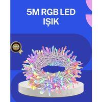 5 Metre Şeffaf Kablo Led Peri Işığı 50 Ampullü Dekoratif Led