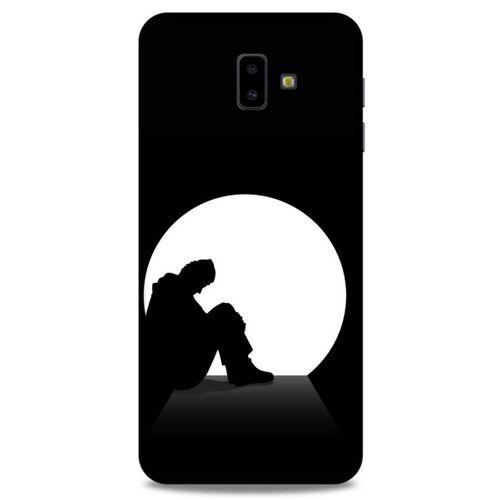 Samsung Galaxy J6 Plus Kılıf Depresyon (46) Core Armor Kılıf Gri Cam Göbeği