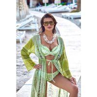 Argento 2106-3025 Kadın Önü Açık Uzun Kaftan