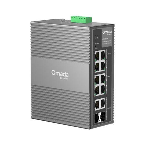 OMADA IES210GPP Industrial, 10 Port Gigabit, 6 Port Poe+, 2 Port Poe++, 2 Port Combo SFP, 240W, Yönetilebilir Endüstriyel Switch