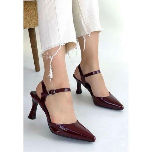 Suden Bordo Rugan Topuklu Ayakkabı