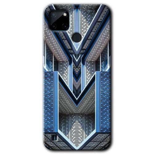 BeRa Aksesuar Realme C21 Kılıf Baskılı Kapak - Retro Building +Tam Kaplayan Mat Seramik