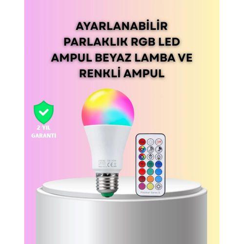 Kumanda Destekli Çok Renkli Akıllı Led Ampul