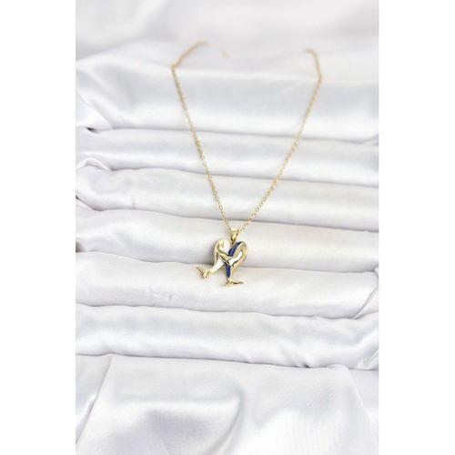 316L Çelik Zincir Gold Renk Dolphin Model Kadın Kolye