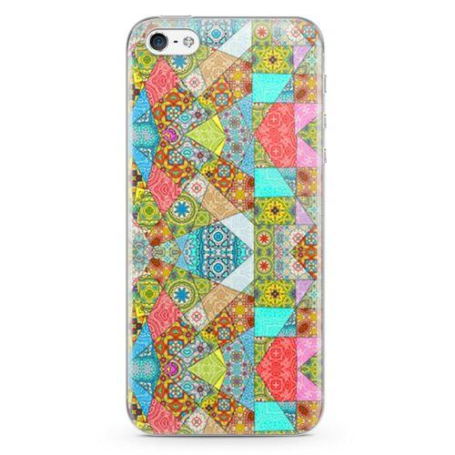 Apple iPhone 5 Kılıf Yeşil Vintage Arka Kapak Koruma Desenli Full Koruyucu