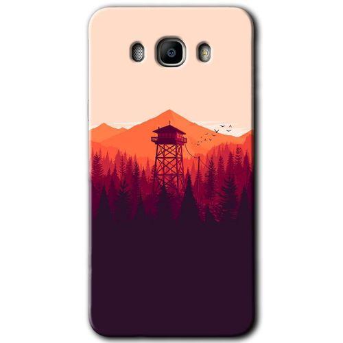 Galaxy J7 2016 Kılıf HD Desen Baskılı Arka Kapak - Gözlem Kulesi + Kırılmaz Cam