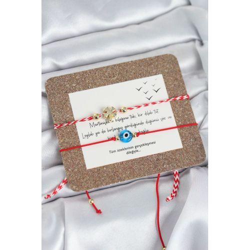 Marteniçka Bileklik 2'li Yonca ve Nazarlı Model