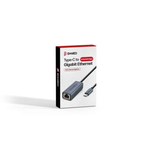 ENKADO EKD-TP45, GigaBit, Type-C to RJ45, Metal, Ethernet Kartı