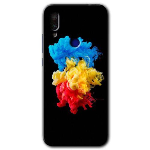 Redmi Note 7 Kılıf HD Desen Baskılı Arka Kapak - Black 1 + Kırılmaz Cam