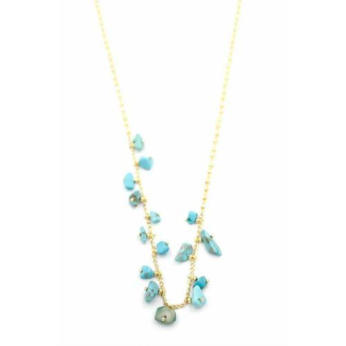 Taş Sallantılı Kolye - Altın