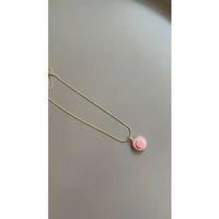 Mineli Kapaklı Kolye - Pembe