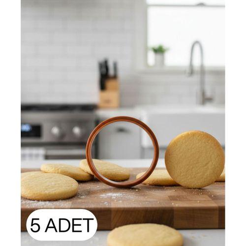 3Li Yuvarlak Kurabiye Kalıbı ve Hamur Kesici Şeker ve Oyun Hamuru İçin Tek Parça Kalıp