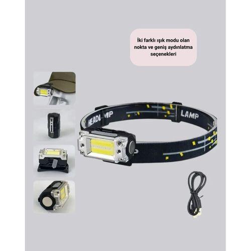Kafa Lambası Led Fener Pratik Taşınabilir Ayarlanabilir Usb Şarjlı
