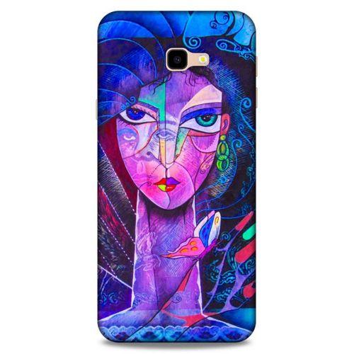 Lopard Samsung Galaxy J4 Plus Uyumlu Kılıf Sürreal Yüzler ♀ (47) Crystal Flex Kılıf Baskılı