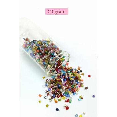 Kesme Cam Boncuk 2mm - 60 Gram - Karışık Renkli - BNC357