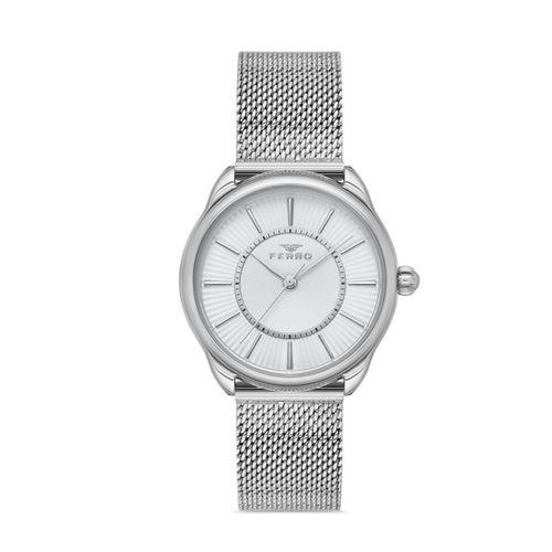 Ferro 30 mm Gümüş Hasır Kordon Kadın Kol Saati F21152C-A F21152C-A