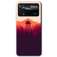 Poco x4 Pro Kılıf HD Desen Baskılı Arka Kapak + Temperli Cam - Gözlem Kulesi