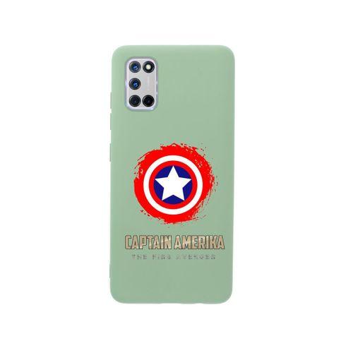 Oppo A72 Captain America Premium Silikonlu Yeşil Telefon Kılıfı
