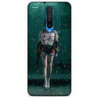 Xiaomi Redmi K30 5G Uyumlu Kılıf Harley Quinn (12) Koruyucu Silikon Yeşil Yağmur
