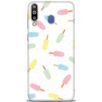 Samsung Galaxy M30 Kılıf HD Baskılı Kılıf - Renkli Dondurmalar + Tam Ekran Koruyucu