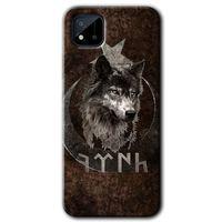 BeRa Aksesuar Realme C11 Kılıf Baskılı Kapak - Bozkurt Göktürk +Tam Kaplayan Mat Seramik