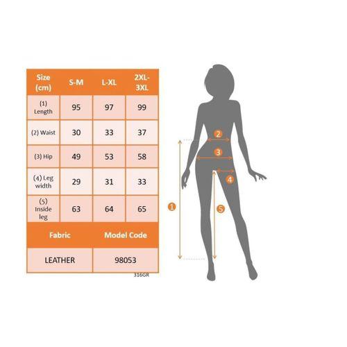 Kadın Yüksek Bel Lastikli Yan şerit Detaylı Deri Pantolon