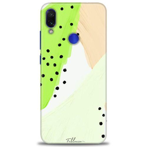 Xiaomi Redmi Note 7 Kılıf HD Baskılı Kılıf - Fıstık Yeşili + Tam Ekran Koruyucu