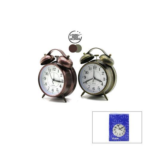 Çift Zilli Metal Masa Çalar Saat (10 cm)