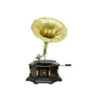 Gramofon Sekizgen Köşeleri Bronz İşli 533