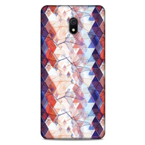 Xiaomi Redmi 8A Kılıf Pastel Renkler (3) Kapak Kırmızı Lacivert