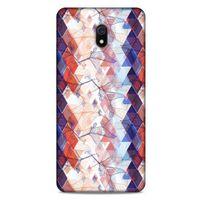 Xiaomi Redmi 8A Kılıf Pastel Renkler (3) Kapak Kırmızı Lacivert