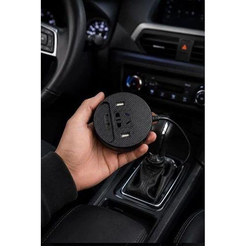 Araç Şarj Aleti Çakmaklık İnvertör & Şarj Cihazı 220v Priz+usb & Type-c Araba Çakmaklık