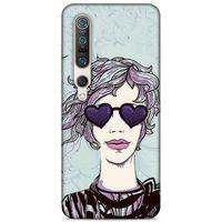 Lopard Xiaomi Mi 10 Pro Uyumlu Kılıf Sürreal Yüzler ♀ (25) Antişok Kapak Baskılı