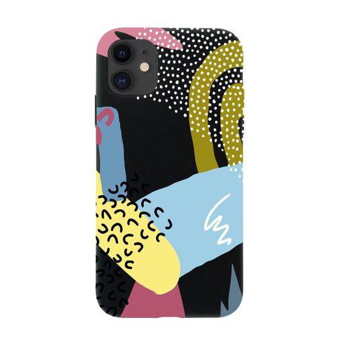 iPhone 12 Mini Colorful Patterns Premium Silikonlu Telefon Kılıfı