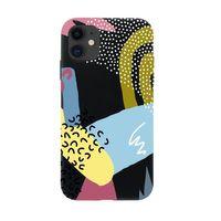 iPhone 12 Mini Colorful Patterns Premium Silikonlu Telefon Kılıfı
