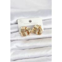 316L Çelik Gold Renk Sarmal Model Kadın Küpe