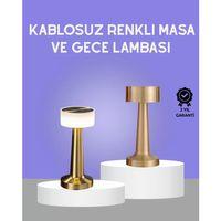 Touch Gece Lambası – Dokunmatik Kontrol, Kablosuz Kullanım, Metal Gövde