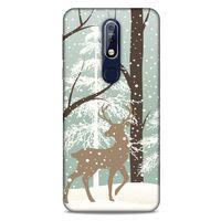 Nokia 7.1 Kılıf Snowix (22) Tam Koruma Kılıfı Açık Kahve