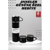 3 Bardaklı Termos Seti Anneler Gününe Özel Hediye Taşınabilir Sızdırmaz Isı Koruyucu
