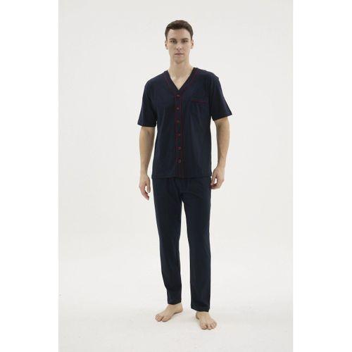Kadın Pijama Takımı - Yaka Boydan Düğmeli