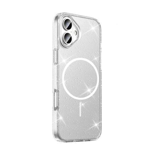 ​Apple iPhone 16 Plus Kılıf M-safe Şarj Özellikli Parlayan Simli Saydam Renkli Zore Maris Kapak