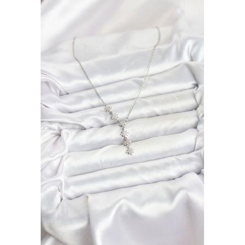 316L Çelik Zincir Gümüş Renk Kutup Yıldızı Model Kadın Kolye